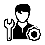 expert auto body technician icon